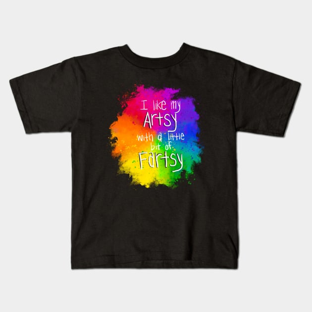 Artsy Fartsy Kids T-Shirt by KatieMorrisArt